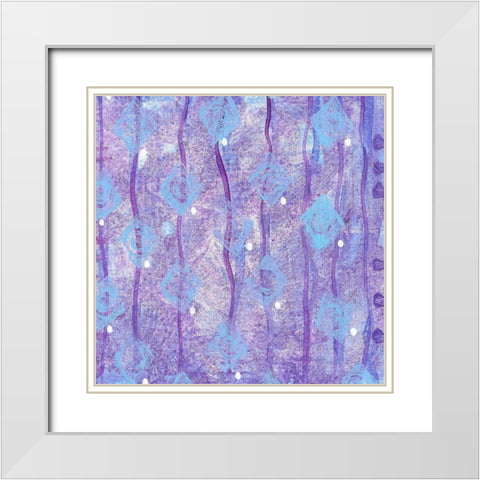 Violeta Pattern White Modern Wood Framed Art Print with Double Matting by Mosher, Deidre