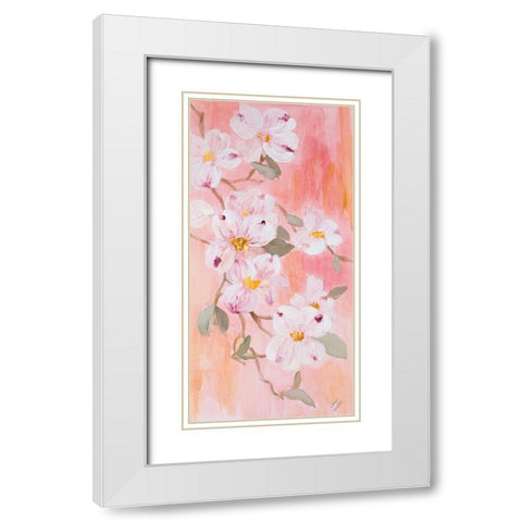 Simply Dogwood I White Modern Wood Framed Art Print with Double Matting by Loreth, Lanie