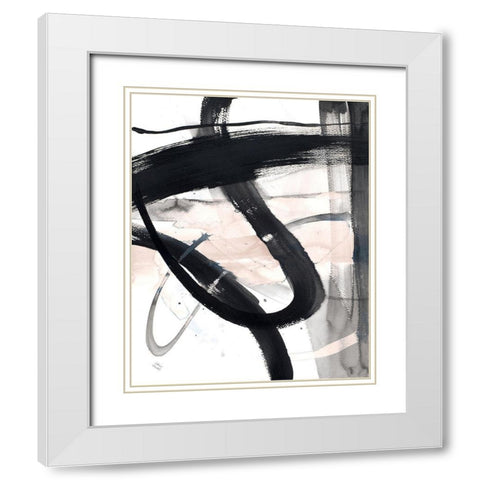 Urban Vibe With Blush I White Modern Wood Framed Art Print with Double Matting by Loreth, Lanie