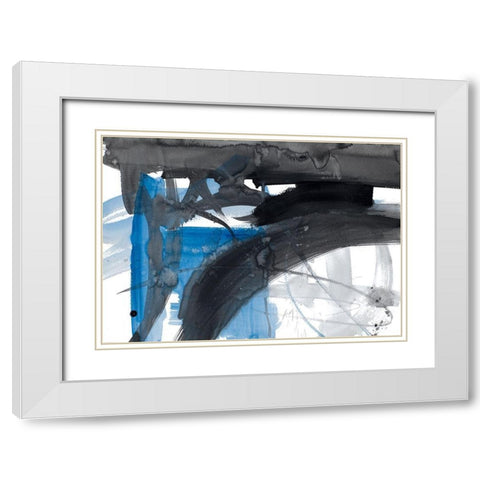 Urban Vibe With Blue III White Modern Wood Framed Art Print with Double Matting by Loreth, Lanie