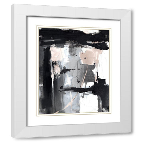 Urban Vibe With Blush III White Modern Wood Framed Art Print with Double Matting by Loreth, Lanie