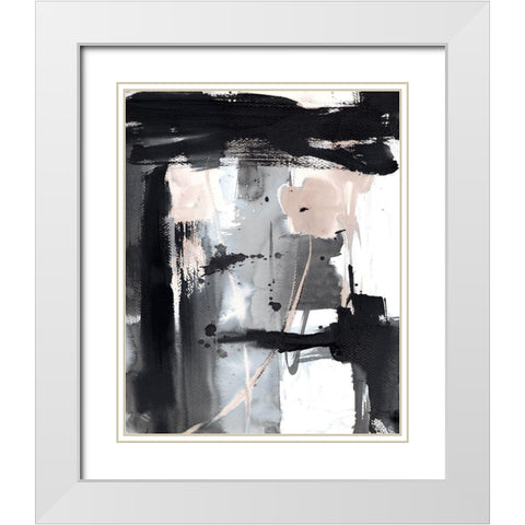 Urban Vibe With Blush III White Modern Wood Framed Art Print with Double Matting by Loreth, Lanie
