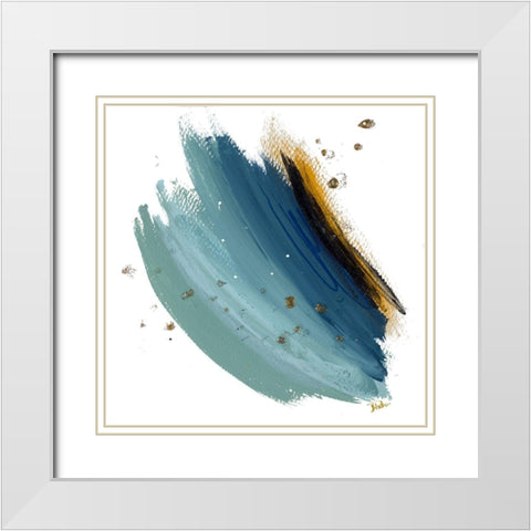 Black Clouds Square White Modern Wood Framed Art Print with Double Matting by Pinto, Patricia