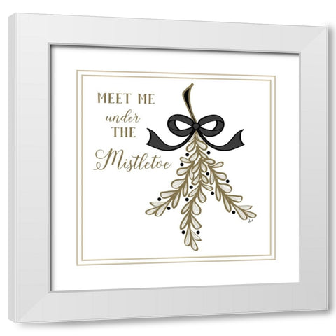 Under the Mistletoe White Modern Wood Framed Art Print with Double Matting by Metz, Andi