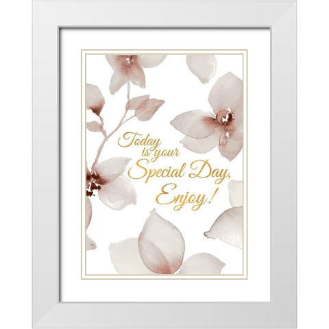 Special Day White Modern Wood Framed Art Print with Double Matting by Loreth, Lanie