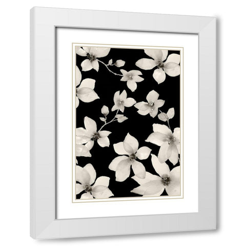 Night Whispers White Modern Wood Framed Art Print with Double Matting by Loreth, Lanie