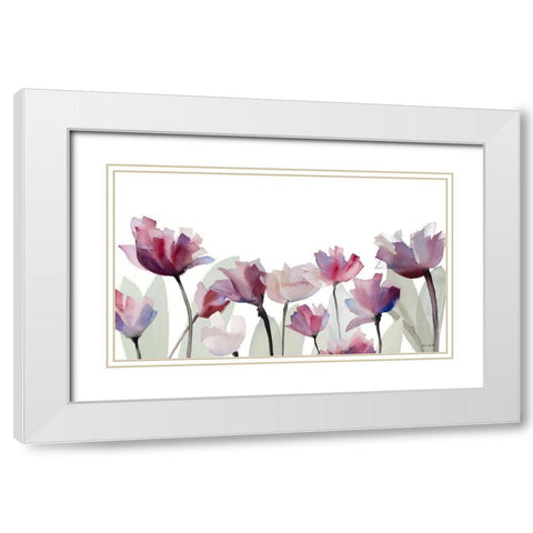 Whisper Panel White Modern Wood Framed Art Print with Double Matting by Loreth, Lanie