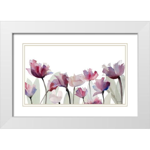 Whisper Panel White Modern Wood Framed Art Print with Double Matting by Loreth, Lanie