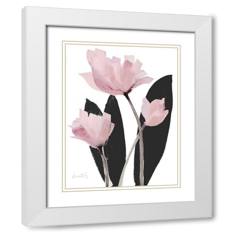 Triple Grey Whisper White Modern Wood Framed Art Print with Double Matting by Loreth, Lanie