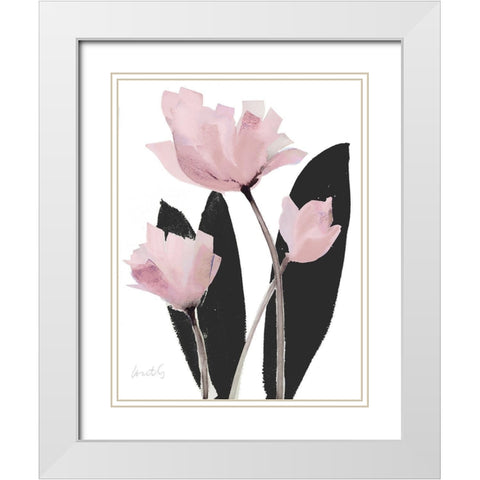 Triple Grey Whisper White Modern Wood Framed Art Print with Double Matting by Loreth, Lanie