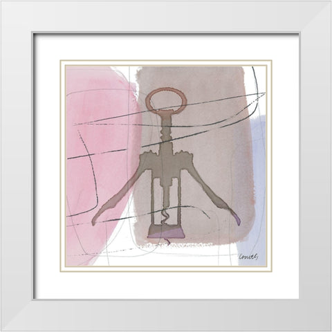 Bottle Opener I White Modern Wood Framed Art Print with Double Matting by Loreth, Lanie