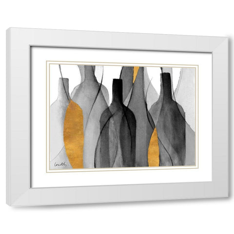 Midnight Crowd II White Modern Wood Framed Art Print with Double Matting by Loreth, Lanie