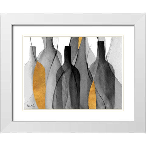 Midnight Crowd II White Modern Wood Framed Art Print with Double Matting by Loreth, Lanie