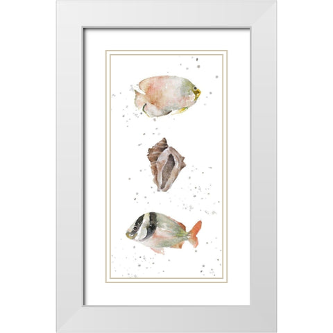 Coastal Medley II White Modern Wood Framed Art Print with Double Matting by Loreth, Lanie
