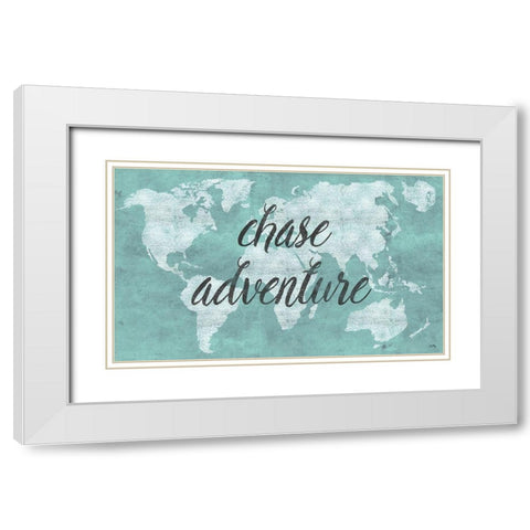 Chase Adventure White Modern Wood Framed Art Print with Double Matting by Medley, Elizabeth