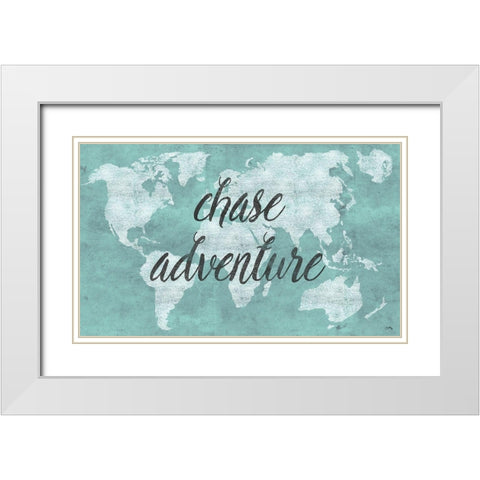 Chase Adventure White Modern Wood Framed Art Print with Double Matting by Medley, Elizabeth