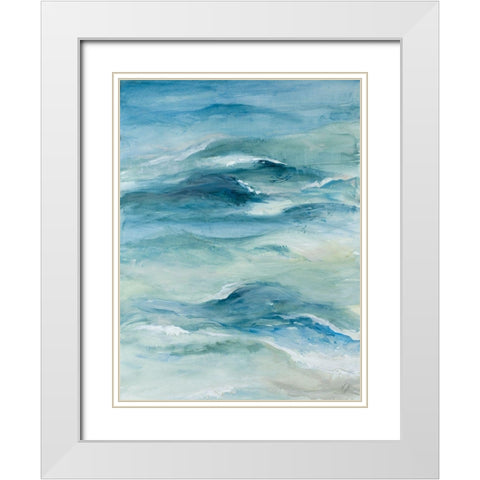 Roaming Sea I White Modern Wood Framed Art Print with Double Matting by Loreth, Lanie