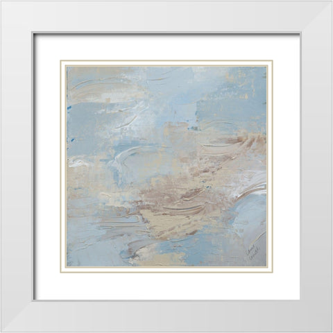 Seaside Mist White Modern Wood Framed Art Print with Double Matting by Loreth, Lanie