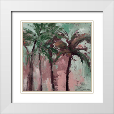 Island Evening Palms I White Modern Wood Framed Art Print with Double Matting by Loreth, Lanie