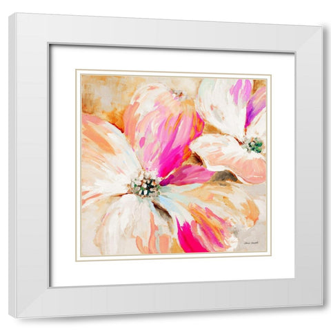 Flower Pop Song I White Modern Wood Framed Art Print with Double Matting by Loreth, Lanie