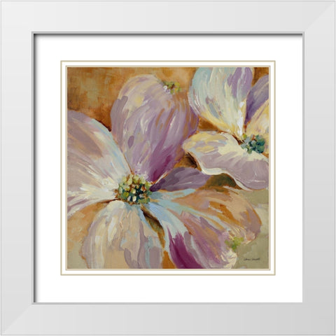 Flower Song I White Modern Wood Framed Art Print with Double Matting by Loreth, Lanie