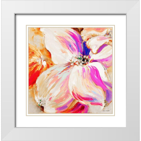 Flower Pop Song II White Modern Wood Framed Art Print with Double Matting by Loreth, Lanie
