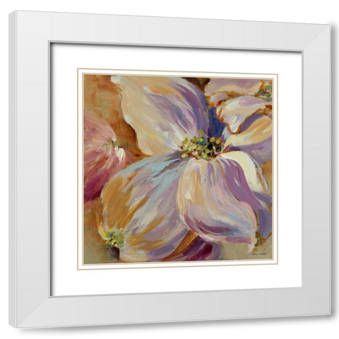 Flower Song II White Modern Wood Framed Art Print with Double Matting by Loreth, Lanie