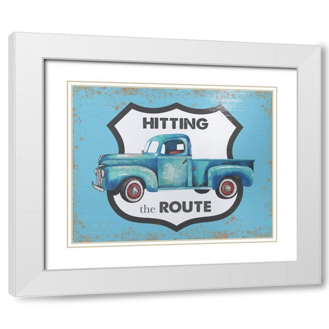 Hitting the Route White Modern Wood Framed Art Print with Double Matting by Medley, Elizabeth