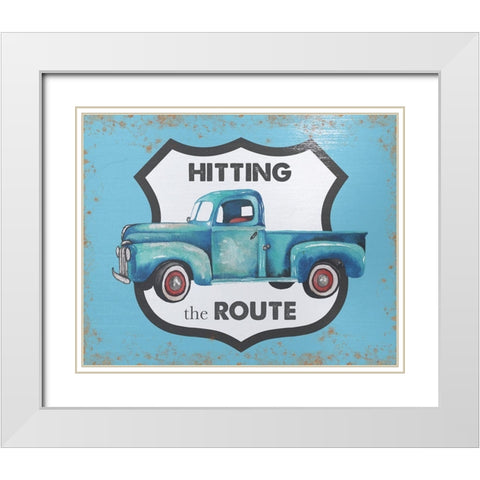 Hitting the Route White Modern Wood Framed Art Print with Double Matting by Medley, Elizabeth