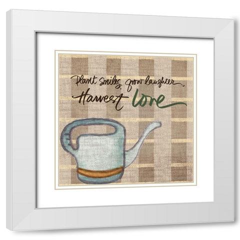 Harvest Love White Modern Wood Framed Art Print with Double Matting by Medley, Elizabeth