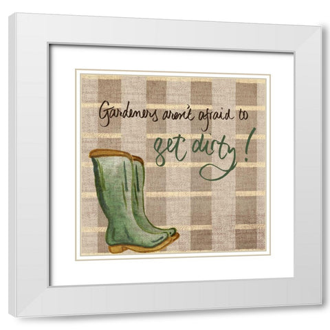 Get Dirty White Modern Wood Framed Art Print with Double Matting by Medley, Elizabeth