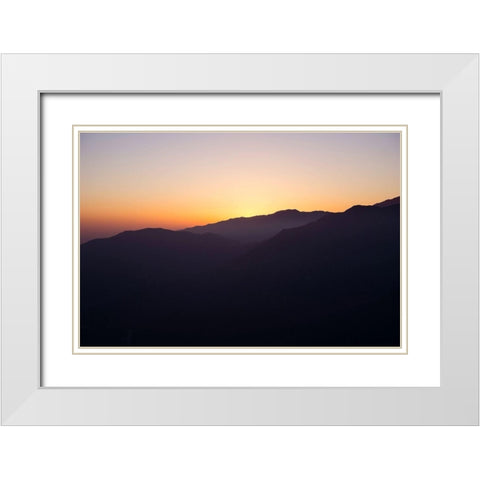 Dusk White Modern Wood Framed Art Print with Double Matting by Stewart, Wil