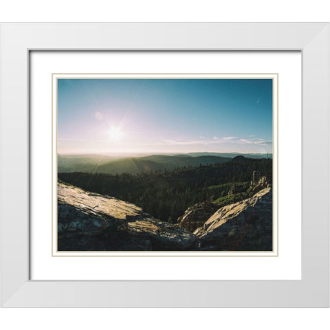 Sunrise Views White Modern Wood Framed Art Print with Double Matting by Stewart, Wil