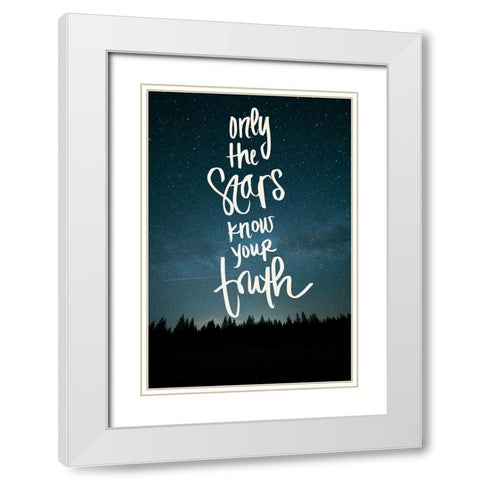 Only The Stars White Modern Wood Framed Art Print with Double Matting by Stewart, Wil