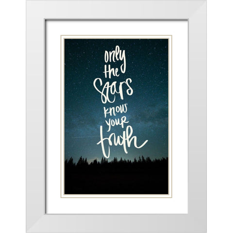 Only The Stars White Modern Wood Framed Art Print with Double Matting by Stewart, Wil