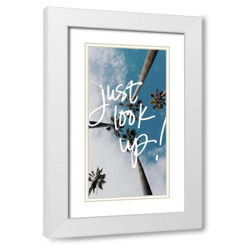 Just Look Up Panel White Modern Wood Framed Art Print with Double Matting by Stewart, Wil