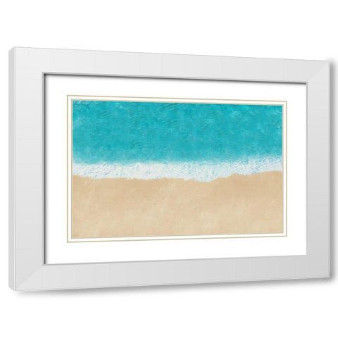 Beachline White Modern Wood Framed Art Print with Double Matting by Stewart, Wil