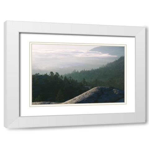 Peace and Tranquility White Modern Wood Framed Art Print with Double Matting by Stewart, Wil