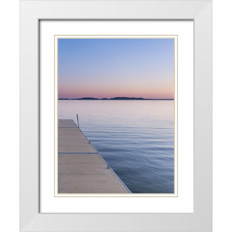 Sweet Silent Sunset White Modern Wood Framed Art Print with Double Matting by Stewart, Wil