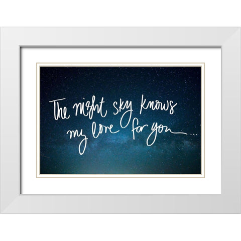 The Night Sky White Modern Wood Framed Art Print with Double Matting by Stewart, Wil