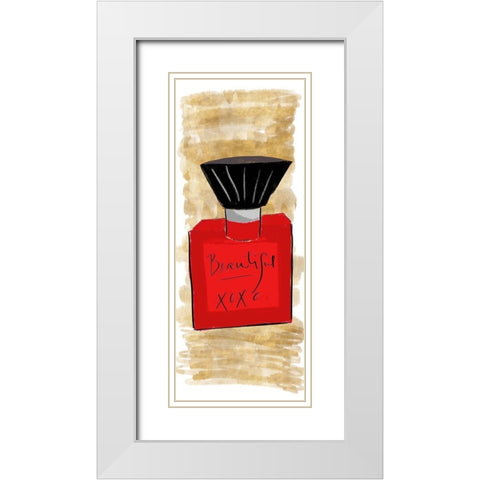 Beautiful Perfume Panel White Modern Wood Framed Art Print with Double Matting by SD Graphics Studio