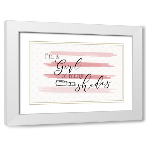 Many Shades White Modern Wood Framed Art Print with Double Matting by SD Graphics Studio