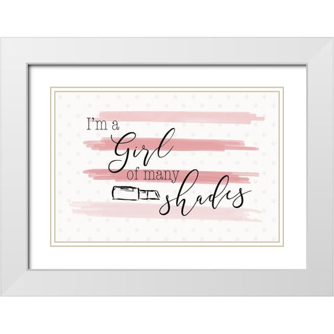 Many Shades White Modern Wood Framed Art Print with Double Matting by SD Graphics Studio
