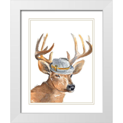 Gentleman Buck White Modern Wood Framed Art Print with Double Matting by Loreth, Lanie