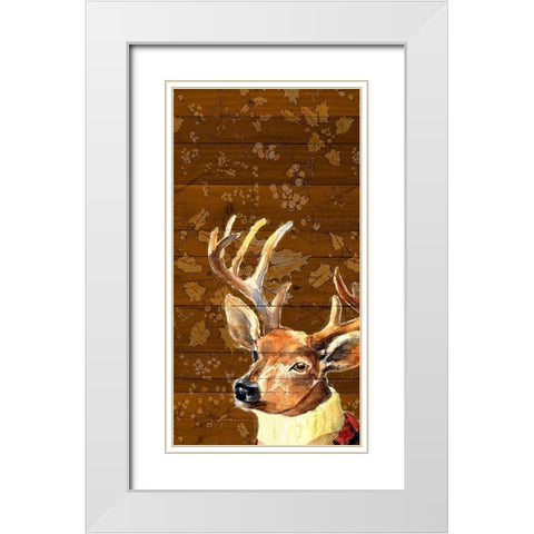Deer Turtleneck in Fall White Modern Wood Framed Art Print with Double Matting by Loreth, Lanie