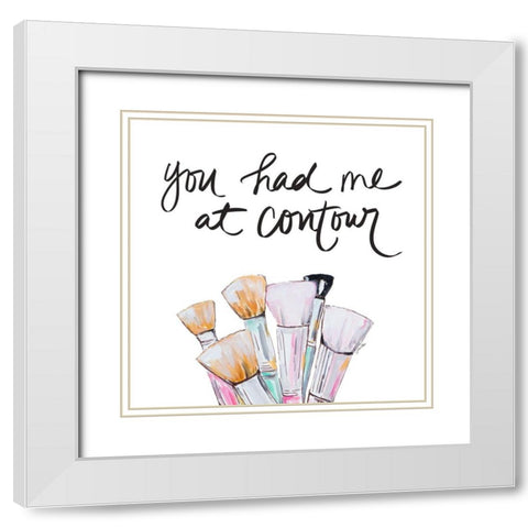 You Had Me At Contour White Modern Wood Framed Art Print with Double Matting by Ritter, Gina