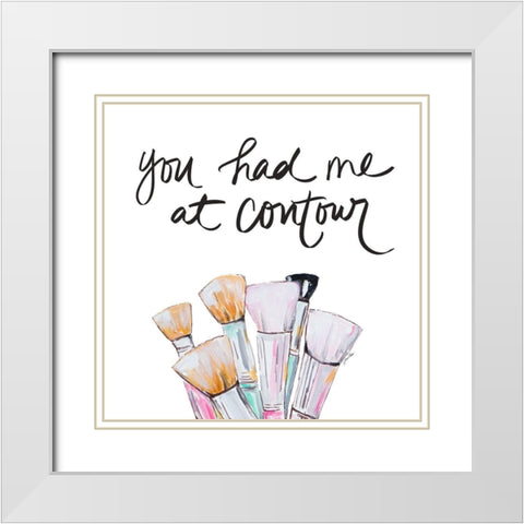 You Had Me At Contour White Modern Wood Framed Art Print with Double Matting by Ritter, Gina