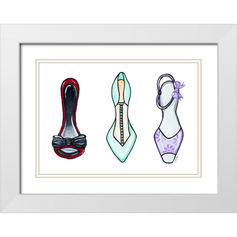 If The Shoe Fits I White Modern Wood Framed Art Print with Double Matting by Ritter, Gina