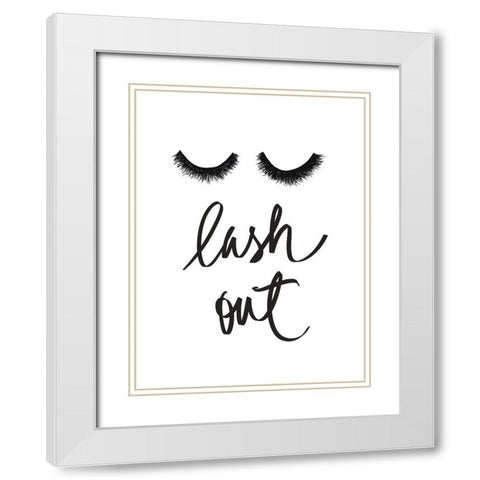 Lash Out White Modern Wood Framed Art Print with Double Matting by Ritter, Gina