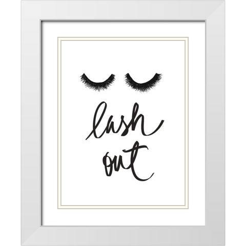 Lash Out White Modern Wood Framed Art Print with Double Matting by Ritter, Gina